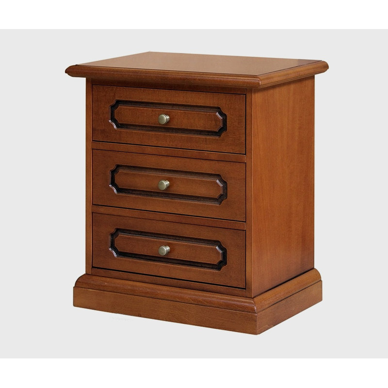Didona 53cm W Bedside Table, Brown