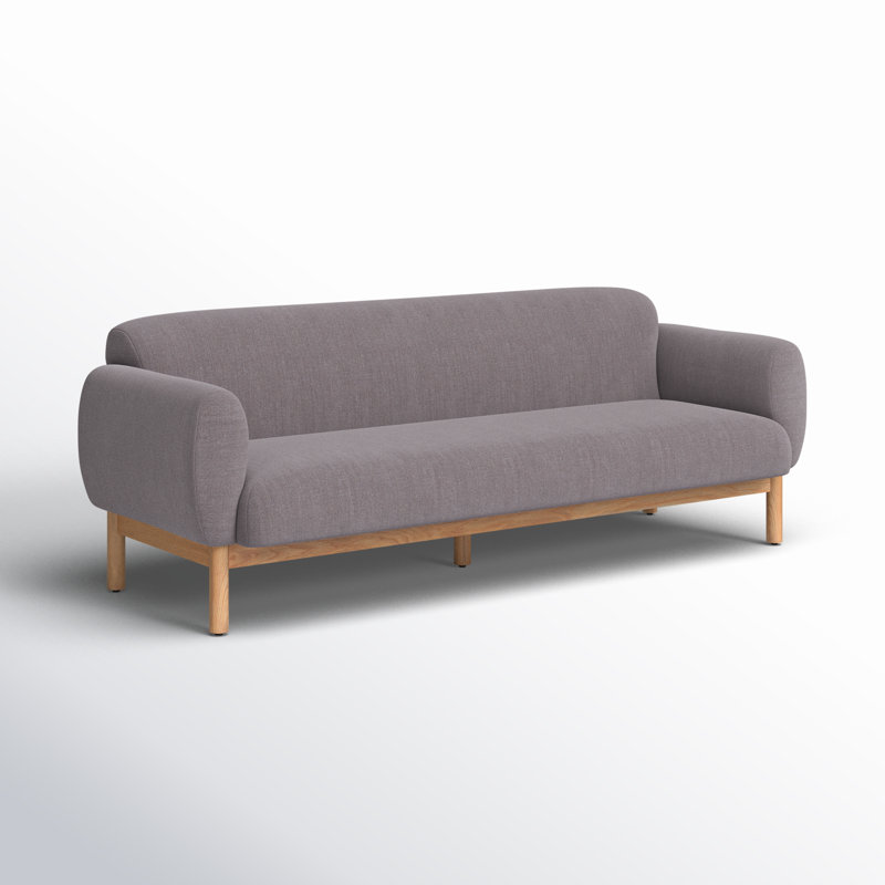 Mattia Sofa, Metro Gray Linen Blend, 87" W