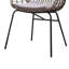 Ensemble de 4 chaises d'extérieur Niya, rotin brun naturel, acier noir