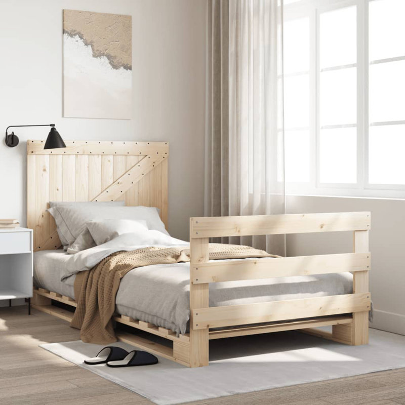 Houchins Solid Wood Bed, DE Size - 100 x 200 cm