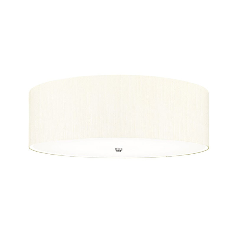 Ausie Fabric Flush Mount, Polished Chrome, 54cm H x 82cm W x 82cm D