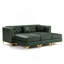 Canapé Chesterfield modulaire léger de luxe avec similicuir capitonné et garniture en métal-660888418