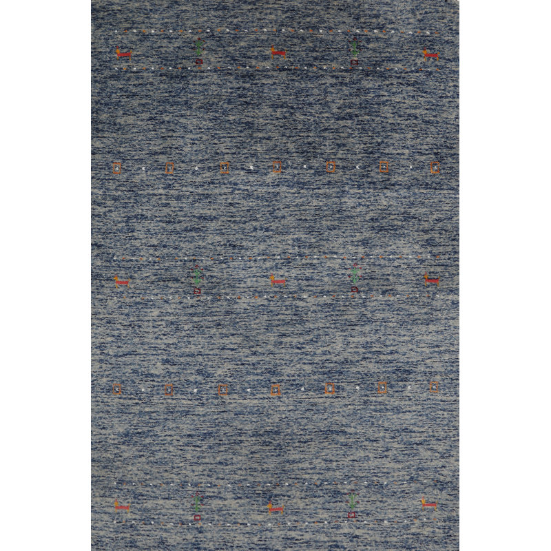 Tapis tribal bleu Gabbeh