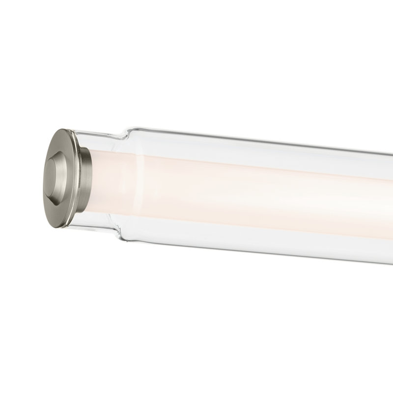 26.5" Linear Bath Bar Medium LED with Clear Glass, Brushed Nickel