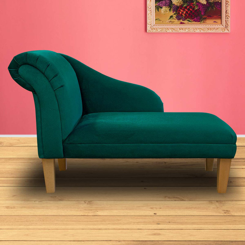 Upholstered Chaise Lounge, Brown