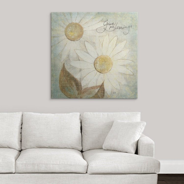 « marguerite do iv », impression, H 35 po x l 35 po x P 1,5 po, Toile