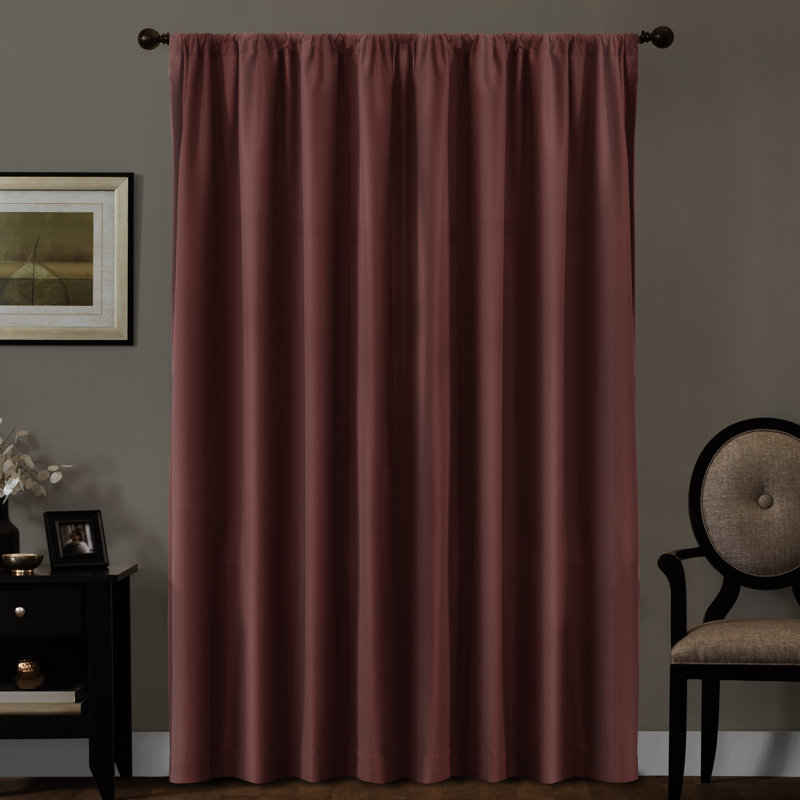 Curtain Single Panel, 50" W x 84" L, Burgundy