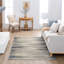 Tapis à rayures abstraites modernes gris clair Louque-80890926