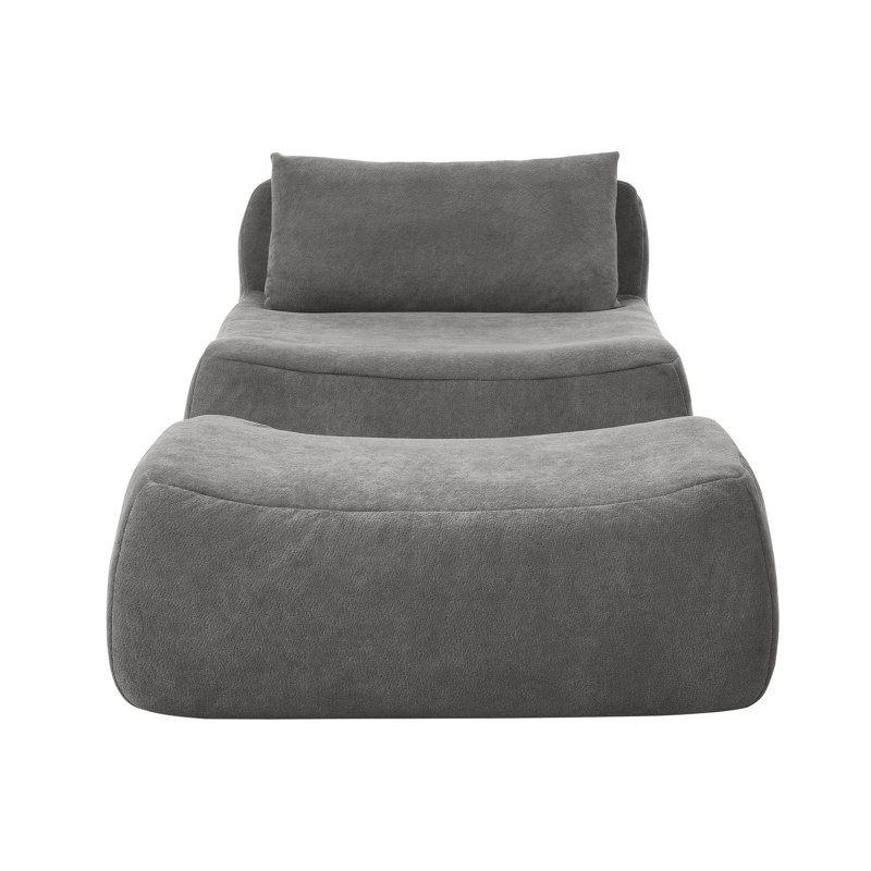 Fauteuil à billes avec canapé, fauteuil à billes avec coussin de taille et repose-pieds pour la chambre à coucher