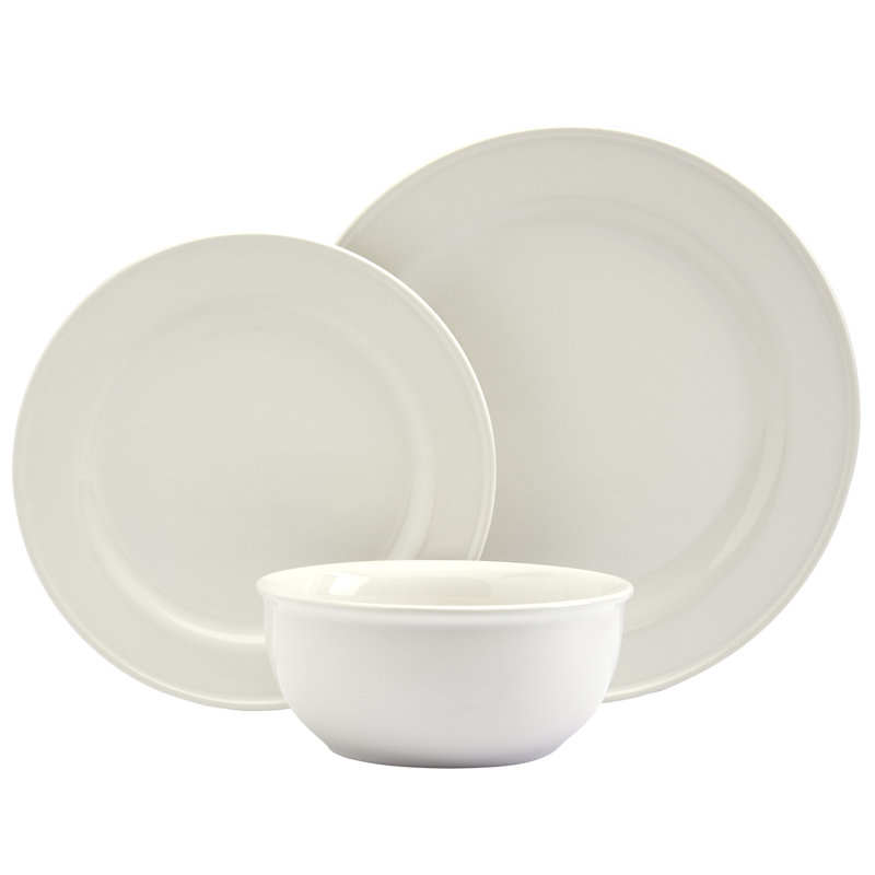 Bistro Ceramic Dinnerware Set 12 Piece - Service for 4
