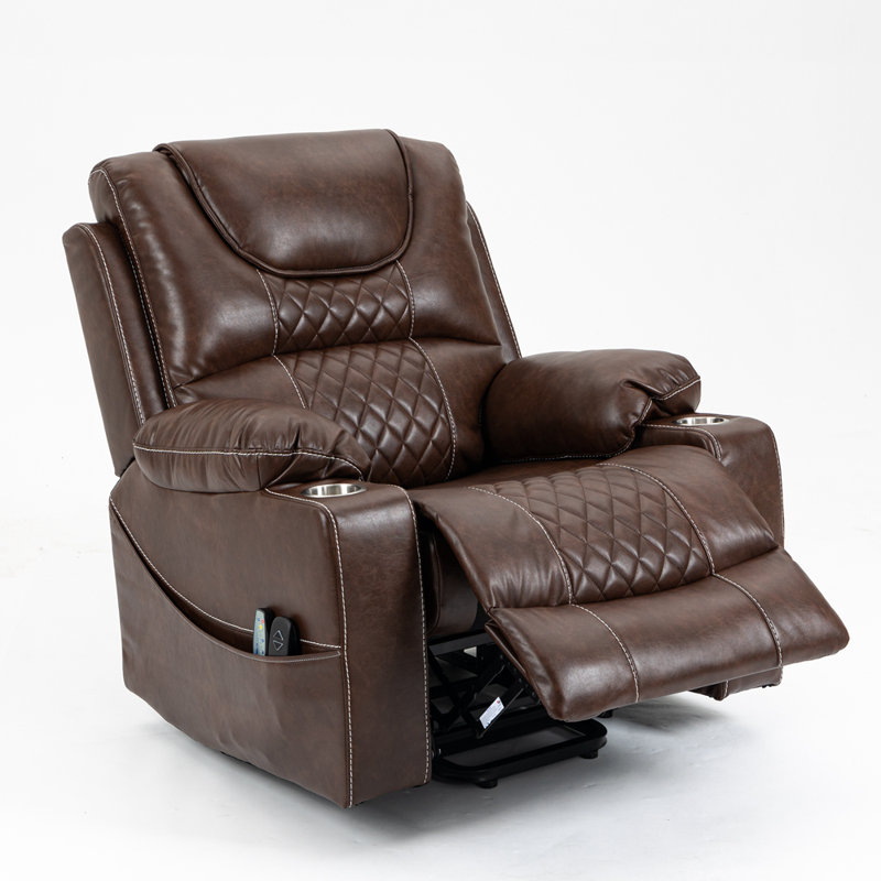 Motor Lift Recliner with Multi-Function Massage, Dark  Brown