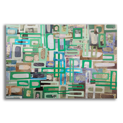 Art mural en verre épique «Yucatan Mayan Village 4» par Coco Good