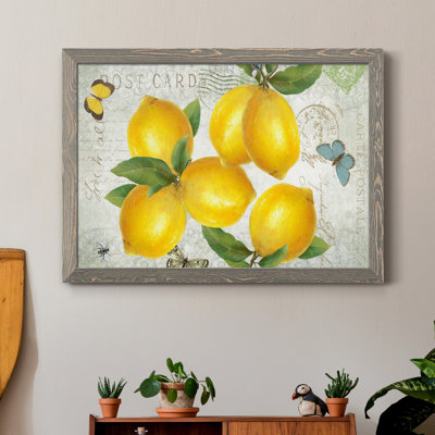 Carte postale citrons - reproduction de photo encadrée