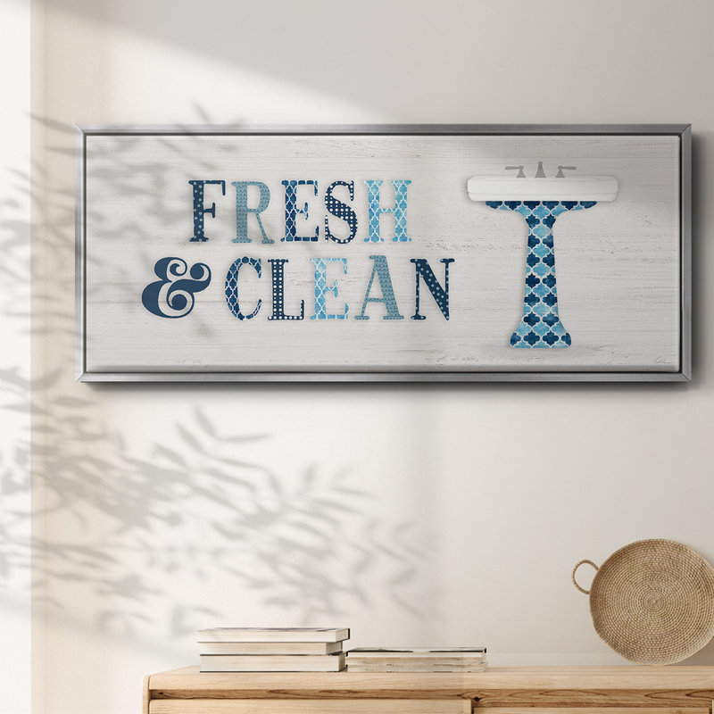 Fresh and Clean- Framed Canvas, 12" H x 30" W