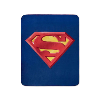 Superman Emblem Knitted Throw Blanket