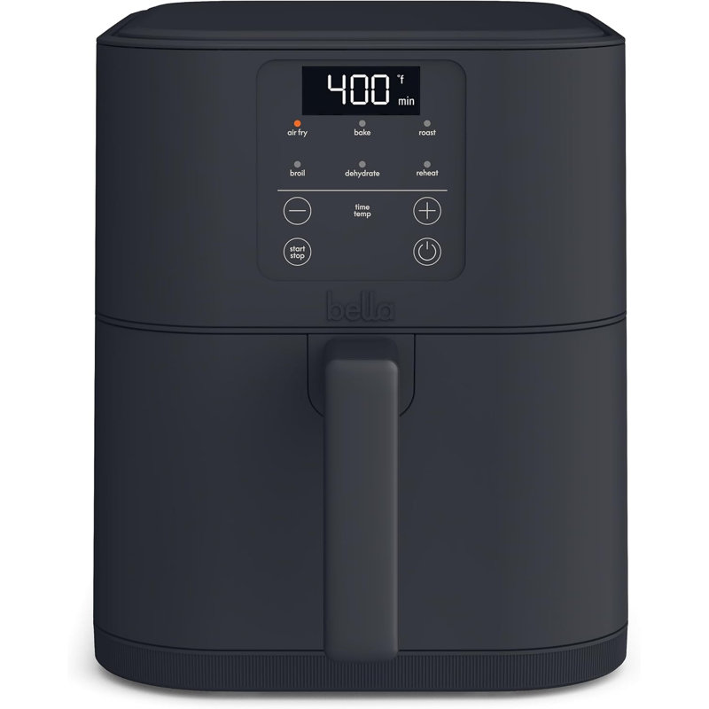 Bella Slim 6.0 QT Air Fryer, Slate, Slate