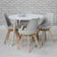 Mira Round Solid Wood Base Dining Table