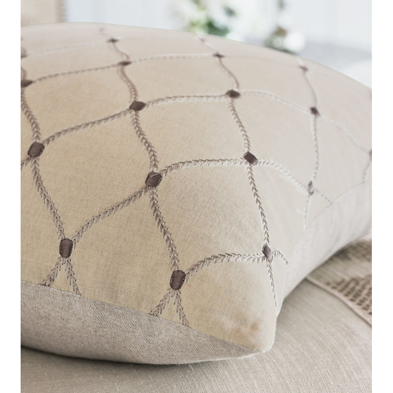 Edith Embroidered Throw Pillow