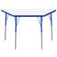 Table d'activité trapézoïdale effaçable à sec avec pieds réglables - blanc / noir-120151695-99093469-99093470