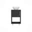 Meuble-lavabo simple 18 po, une tablette ouverte, une armoire à porte simple