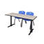 Neyland Cain T-Base Training Table and 2 Stacking Chairs-32520322-32520323-32520329