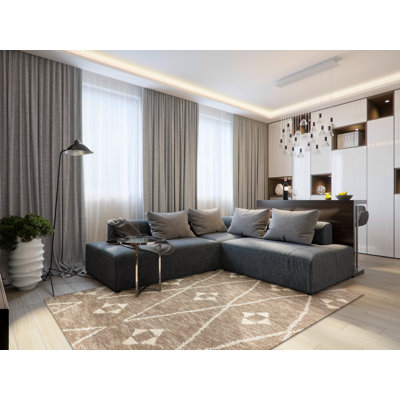 Marley Feria Hand Knotted Performance Area Rug - Oatmeal - 9' x 13'