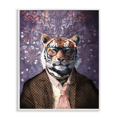 «Tiger in Style on Florals», estampe numérique par Svetlana Aleynikova