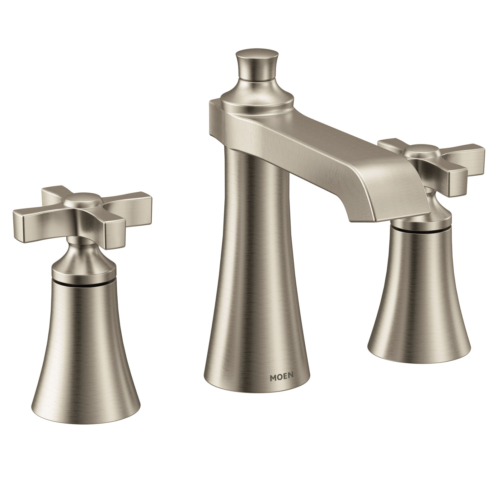 Flara Cross-Handle Widespread Faucet Trim, Brushed Nickel
