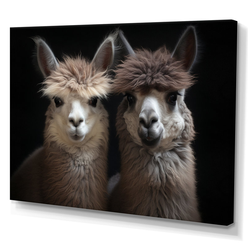 Deux Alcapas gracieux gardiens I - impression, H 30 po x l 40 po x P 1,5 po, Toile tendue