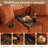 137.5" Modular Corduroy U Shaped Sofa-605434432