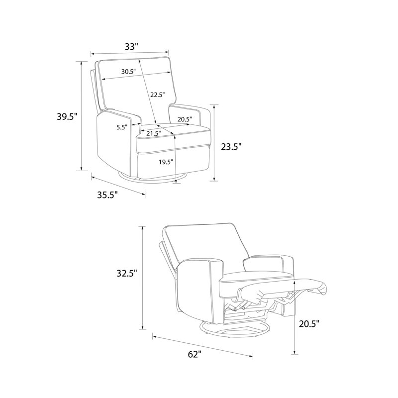 Willa Arlo Interiors Mackay Swivel Reclining Glider & Reviews | Wayfair