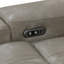 Ensemble de canapé inclinable électrique en cuir gris granit Gaia, lumière DEL et chargeur USB