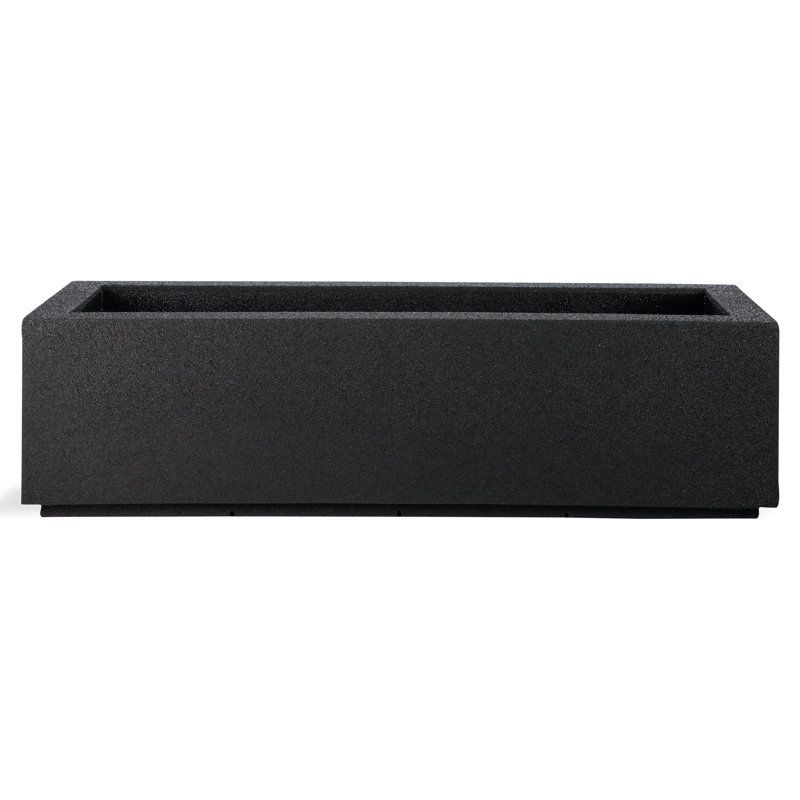 Boîte à fleurs Gita, Granite noir, H 12 po x l 46 po x P 17 po