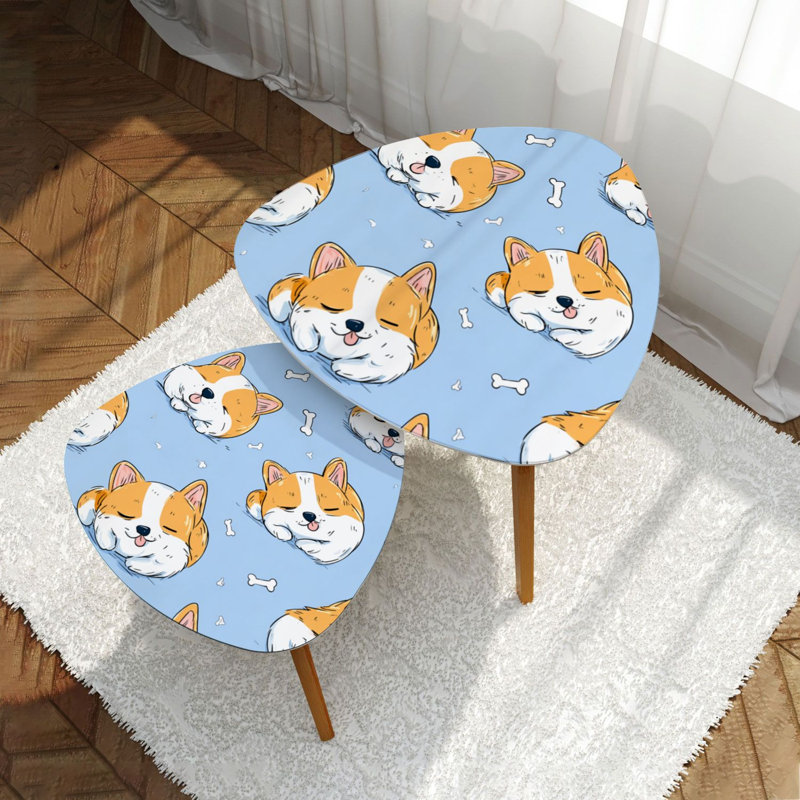 Ensemble de 2 tables basses gigognes Triangle Nesting