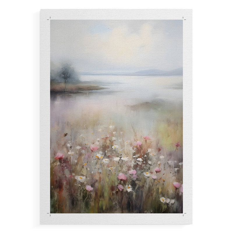 Imprimé floral rétro CCxxx - impression sur toile seulement - non encadré, H 18 po x l 12 po