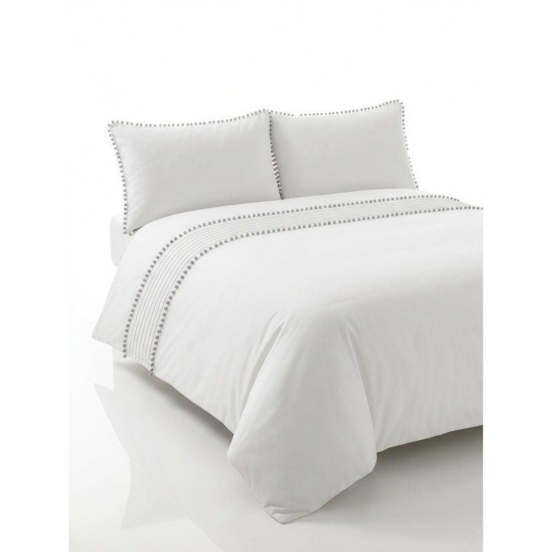 Brambly Cottage Mayer Cotton Blend Duvet Cover Set with Pillowcases, Single - Standard Pillowcase
