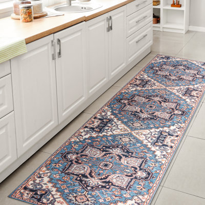 Tapis bleu / beige Huddleston