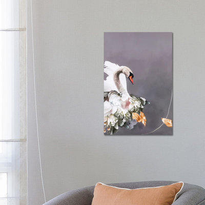 Swan Gold I by Design Fabrikken - Wrapped Canvas Painting