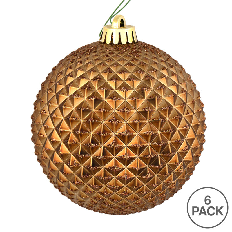 Ornement boule Durian Glitter, Moka