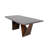 Rumy 7Pc Extendable Dining Table Set, 6 Chairs, Diamond Edge, Brown