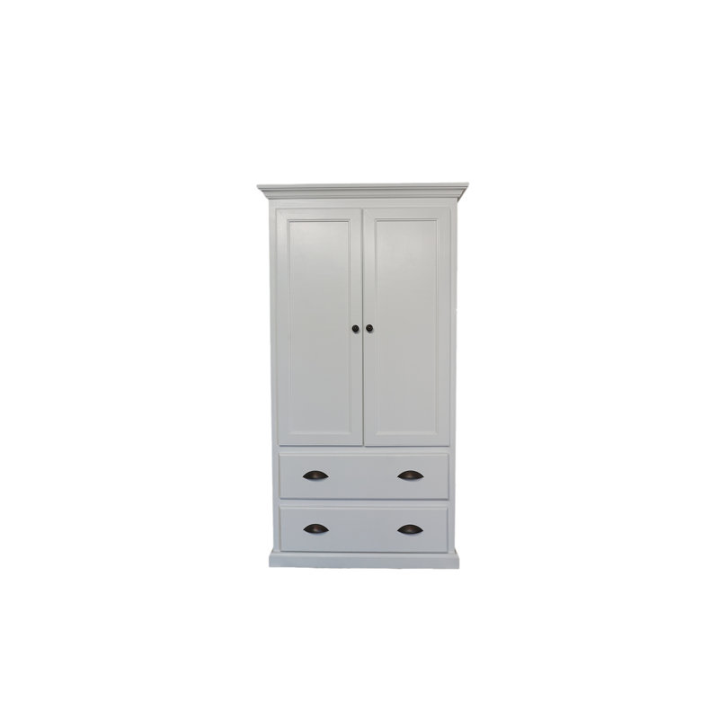 Conda Solid Wood Armoire, Bright White