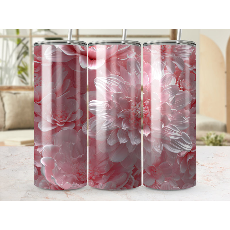 Choose Handmade Tumblers 591ml Vacuum Insulated Stainless Steel (18/8) Travel Tumbler with Straw