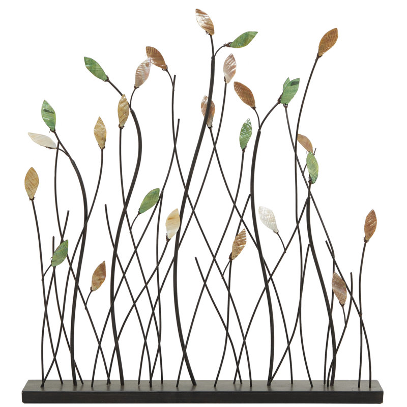 Sculpture en feuille noire Airyonna, H 26,5 po x l 24 po x P 3,2 po