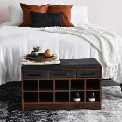Meshea 10 Pair Shoe Storage Bench