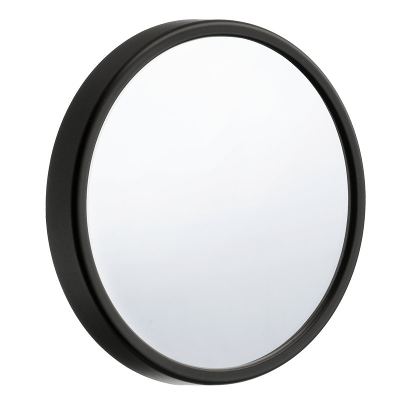 Miroir grossissant 12x avec fixation à ventouse , 6 po x 4 po, Noir