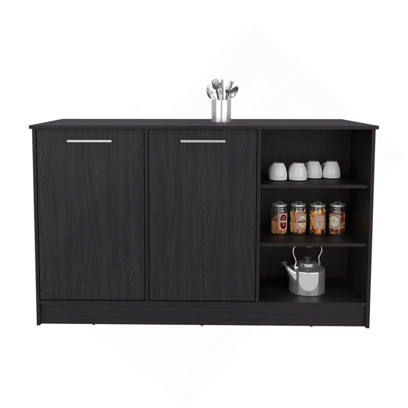 Îlot de cuisine Leoti, Cuisine, Black, H 35,66 po x l 26,37 po x P 59,05 po