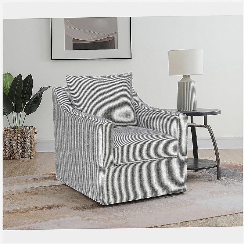 Fauteuil pivotant gris Merced