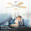 Ventilateur de plafond de 46 pouces avec lumière et télécommande à intensité variable Ayan-106907617