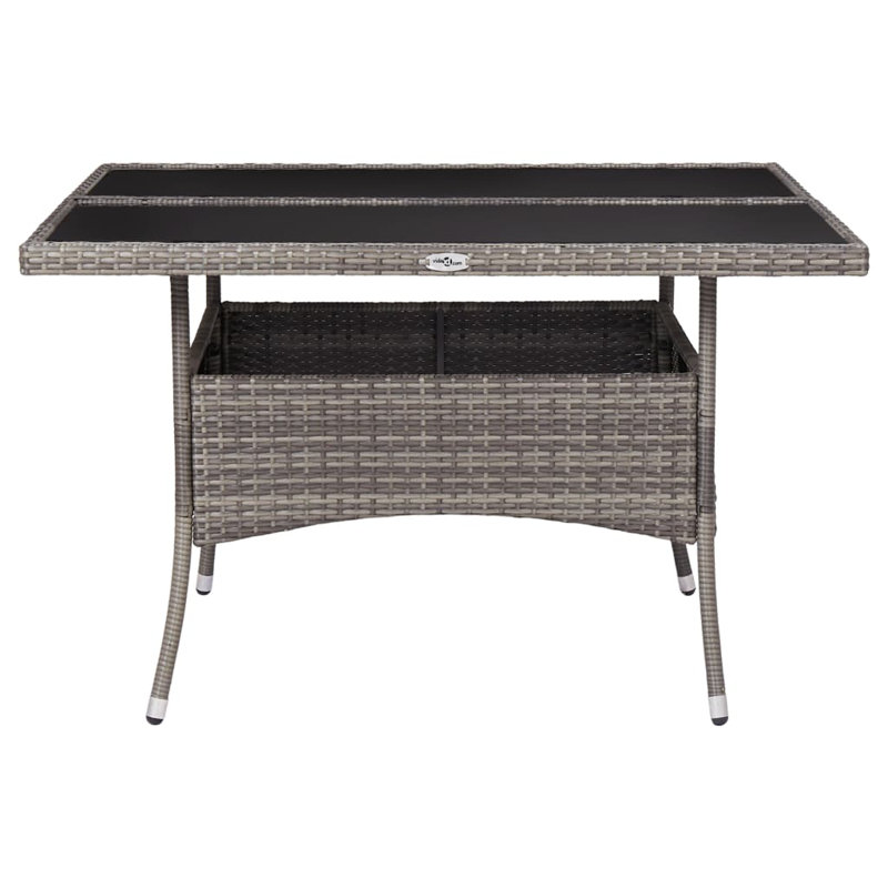 Table de salle à manger d'extérieur, gris