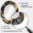 Gold And Grey Marble Glimmering Galaxies IV - Abstract Oval Decorative Mirror On Metal-776055744